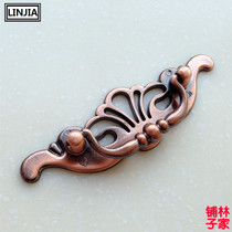 Special sale promotion Chinese red bronze antique wardrobe door drawer butterfly handle European simple furniture cabinet handle