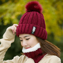 2021 women winter knitted cap scarf suit 2pcs warm scarves