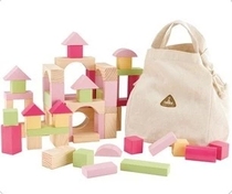 Foreign ELC building blocks) Classic) 100 Grain Colorful Wooden) Cloth Bag) Powder Color) Blended Batch) Puzzle Pieces)