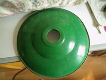 To youth old national goods enamel lampshade green trumpet