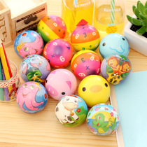 6 5CM elastic decompression grip sponge ball PU full print ball pat ball childrens educational toys