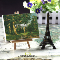 Hishkin Ming letter Oil painting Painting art Hand-painted portfolio Postcard New Year card Photo frame decoration 30 pieces