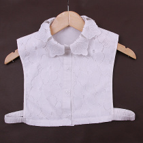 Elegant petal shirt collar decoration fake collar female shirt Korean Joker fake collar spring and winter cotton White