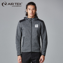 Art Knitted Jacket Outdoor Leisure Windproof Lianhood Sports Mens Breathable Elastic Long Sleeves Warm Mens Clothing National Tide