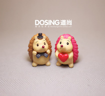 Foreign Trade Loose Goods Cartoon Q Version Germinate Animal Small Hedgehog Lovers Paparazzi Pendulum Solid Plastic Model