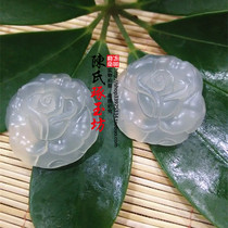 Xiu Jade Rose Flowers Jade Pendant Pendant Pendant Neck Accessories Hanfu Hair Hairpin Accessories Handmade DIY Accessories Flowers Jade Pei