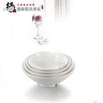 Special bowl ramen bowl white thread bowl Korean cooking bowl ramen bowl ramen bowl big bowl imitation porcelain melamine plastic tableware
