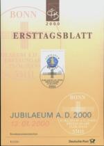 Commemorative Postmark Cancellation Service of the first Day of the Birth of the Federal Republic of Germany 2000-1 Millennium Emblem