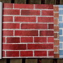 New Chinese red brick wallpaper Retro gray brick blue brick wallpaper White brick wallpaper Engineering hotel decoration teahouse specials
