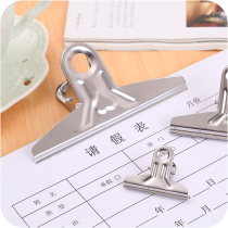 9 yuan stainless steel clip iron clip large metal folder ticket card ticket check clip