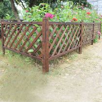 Carbonized wood preservative wood fence Outdoor wood fence fence with foot grid insertion Garden fence