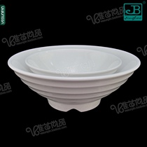 Garbo melamine noodle bowl Hotel Hotel imitation porcelain tableware pure white Big Noodle Bowl flavor thousand Ramen Bowl C053