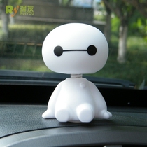 Big white car ornaments shaking head Spring Doll Doll Doll front decoration table instrument panel car decorations
