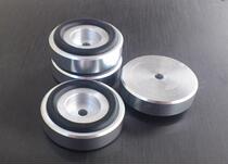 BRZHiFi-diameter 39mm height 10mm with rubber ring shock absorption silver aluminum foot