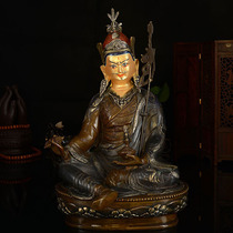 Tibetan Buddhist supplies 1-foot high imitation Nepal bronze silver Lotus peanut big bronze Buddha statue statue