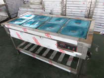 Stainless steel 3-12 grid electric heating insulation selling Table 5 hole rice car 10 grid insulation soup pond heat preservation fast food car