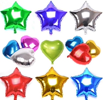 10 inch five-pointed star heart-shaped aluminum foil balloon wedding arrangement birthday bachelor party decoration shooting balloon