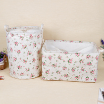 zakka cotton and linen storage box basket fabric storage box bundle mouth storage barrel covered waterproof storage bag dirty clothes bucket