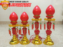 Large red LED double bright wave lamp chaetheon for the Buddha lamp Hebrightly candle holder Ming Guanyin Buddha Former praying for lanterns and lanterns