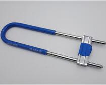 Glass door lock handle lock handle lock anti-theft lock double door extended U-lock mortise lock store lock shop lock U-shaped lock