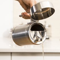 Automatic Opening and Closing 304 Stainless Steel Oil Kettle Large Capacity Leakproof Oil Bottle Soy Sauce Oil Tank Cooking Oil Barrel Vinegar Bottle