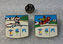 2010 Vancouver Winter Olympics Badge Sponsor ICBC Badge Snowboard and Ice Hockey badge 2