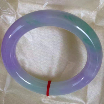 Jade bracelet spring color violet bracelet female jade bracelet Old Pit Round bar with national inspection certificate KA037