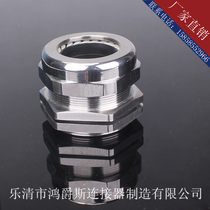 Direct stainless steel cable connector copper nickel plated waterproof Gelan lock fixed PG21 connector packing letter