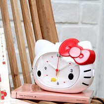 (Korea)H074 Hello kitty Desktop Big head clock Alarm clock