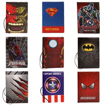 Marvel superhero cartoon passport cover Iron Man Batman Spider-man passport holder creative 3D document bag