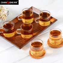 Heat-resistant glass with water cup small teacup tea cup coffee cup wine glass Kung Fu tea set