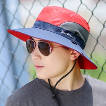 Sunhat mens summer fishermans hat sunscreen big along the basin cap mens outdoor climbing fishing hat mens sun hat