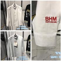 BHM Mens 18 autumn and winter New Korean fashion handsome long sleeve shirt BSWS7191-498