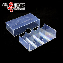 36 pieces of square Texas poker mahjong Black Jack chips token plastic with lid chip holder box tray 4 cents