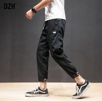 Good goods pants autumn drop sense straight casual pants mens loose mens pants 2021 new drawstring pants tide Pai gow split pants