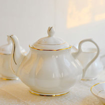  Zhenglong porcelain European-style afternoon tea set Bone China Phnom Penh teapot English kettle Brewing tea White porcelain coffee pot