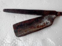 Hairbar knife old object iron articles used by the national knife shaver of the Republic of China