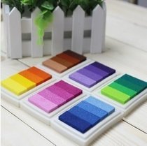 Cute Colorful Recessed Waist Print Clay Print Bench Gradient Color Imprint Clay Seal Mate Hand-paper Painting Wedding Sign to