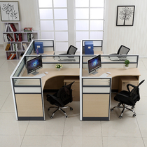 Guangzhou spot 2-person computer desk dry font 4-person staff card combination 6-person screen partition desk