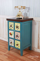 Mediterranean style hand-painted six-chest phone phone number bedside table sofa side display cabinet locker