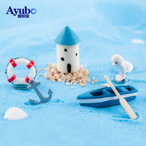 Love Yuebo goldfish tank decoration landscaping Aquarium Landscaping Moss micro-landscape jewelry Creative ornaments Crafts