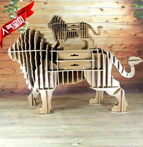 New Lion Molding Side Several Seal Shuttle Desk Creative Indoor Wooden Accessories Export