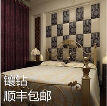  Custom fabric leather soft bag hard bag TV bedside sofa background wall backrest cushion European American bedside background