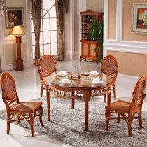 Round table 4-4 rattan table round dining table rattan table vine chic table vine-wood table solid wood