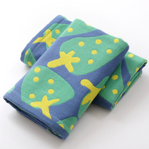 Jindian three-point water cotton gauze enlarged face wash household three-layer towel face towel 2-pack size 34 * 75cm