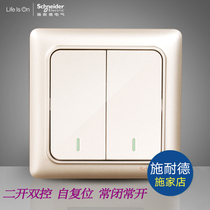 Schneider switch Ruiyijin two-open two-position double-open double-control automatic reset rebound trigger weak normally closed