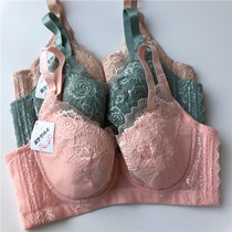 Summer non-sponge ultra-thin bra big chest display small gathering adjustment bra womens underwear B cup c Full Cup