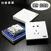 Sino-German Simon V5 Drawing White Five-hole socket Home Two-three-pole socket 86 Type five eye switch socket panel