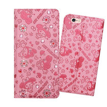 My Melody iPhone 6s 6 4 7-inch color drill embossed magnetic leather sleeve (Kiss Melotti)