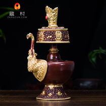 Buddhist Supplies Nepal Myitong for Buddha Irrigation Top for pure copper gilded large water purifying bottle running for Barclay pot